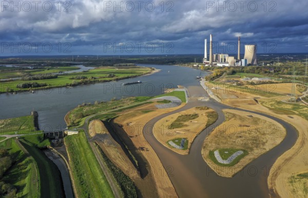 Dinslaken, Voerde, North Rhine-Westphalia, Germany, Inauguration of the new Emscher estuary into