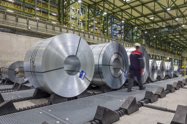 Dortmund, North Rhine-Westphalia, Germany, ThyssenKrupp Steel, FBA 10 hot-dip galvanising line 10,