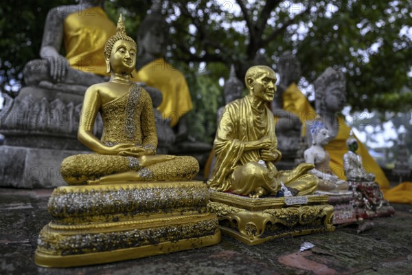 Buddha statues in Wat Yai Chai Mongkhon, Buddhist temple, Ayutthaya, Ayutthaya province, Thailand,
