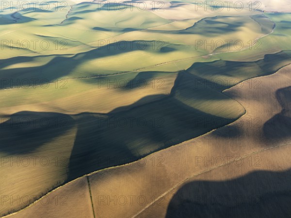 Farmland in the Campiña Cordobesa, the fertile rural area south of the town of Córdoba. Aerial view