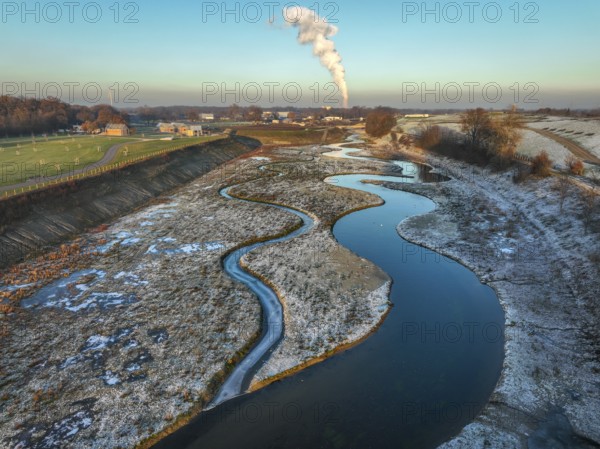 Recklinghausen, Castrop-Rauxel, North Rhine-Westphalia, Germany, winter landscape, EMSCHERLAND