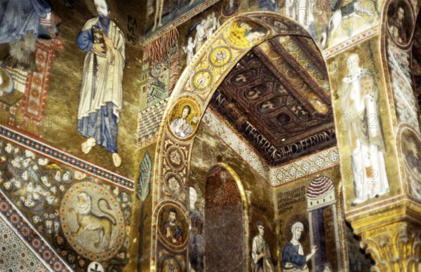 Byzantine wall paintings, The Palatine Chapel in the Norman Palace, Palermo, Sicily, Italy, 1999,