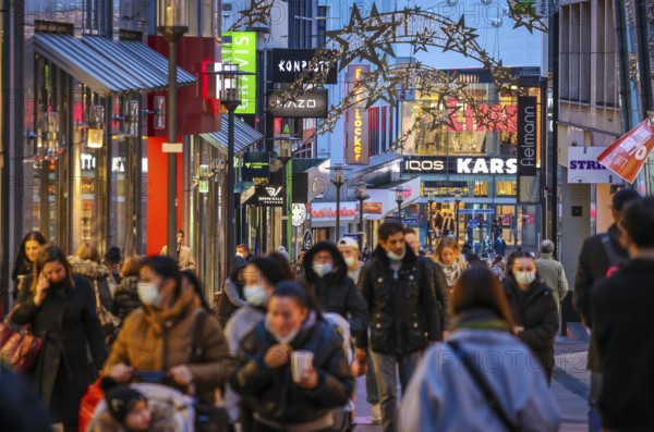Essen, North Rhine-Westphalia, Germany - 2G Shopping in Essen city centre during the coronavirus