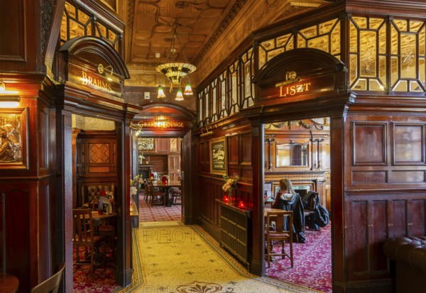 Grade 1 listed interior of the Philharmonic Dining Rooms public house, Hope Street, Liverpool,
