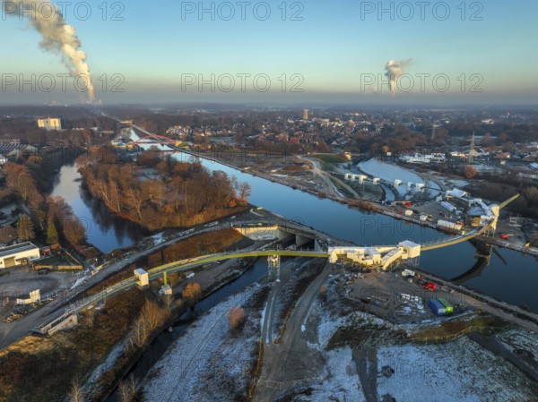 Castrop-Rauxel, North Rhine-Westphalia, Germany, new construction of a bridge -jump over the