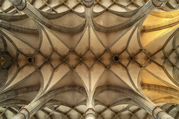 The Gothic choir vault in the Protestant parish church of St Michael, Schwäbisch Hall,