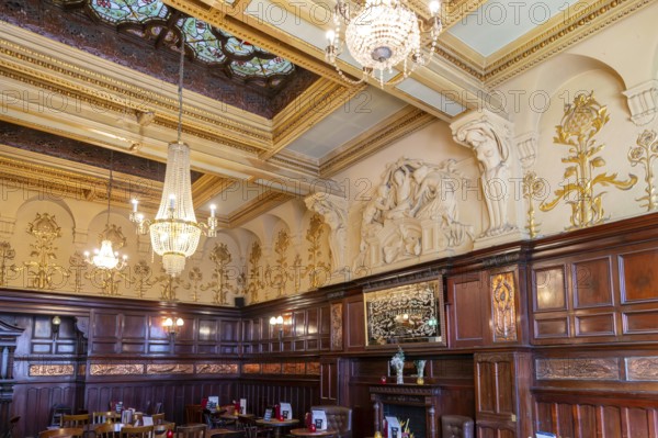 Grade 1 listed interior of the Philharmonic Dining Rooms public house, Hope Street, Liverpool,