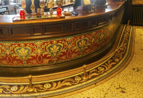 Grade 1 listed interior of the Philharmonic Dining Rooms public house, Hope Street, Liverpool,