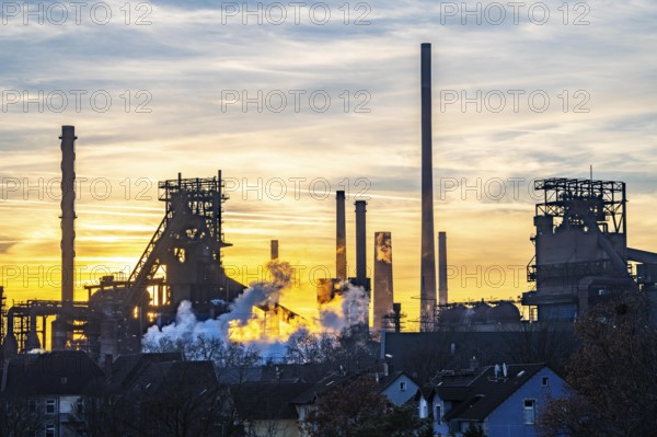 Blast furnace Schwelgern 1 and 2, ThyssenKrupp Steel Schwelgern plant in Duisburg-Marxloh is part