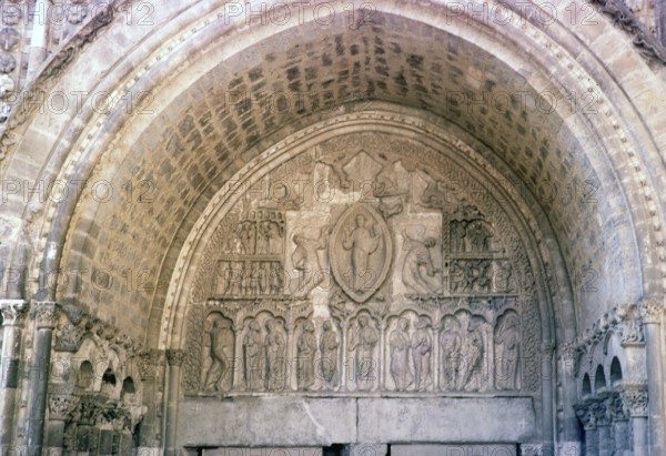 Cathedral St Etienne - originally 12th Century Tympanum above North Door, St Etienne Cathedral,