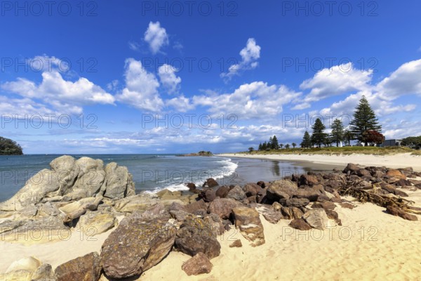 Tauranga harbour and Bay of Plenty scenic shoreline
