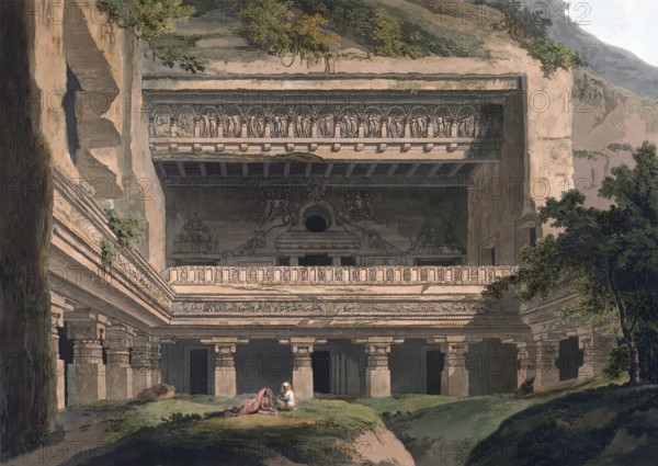 Viswakarma, exterior view. The cave, known as Vishvakarma (named after the archietect of the gods),