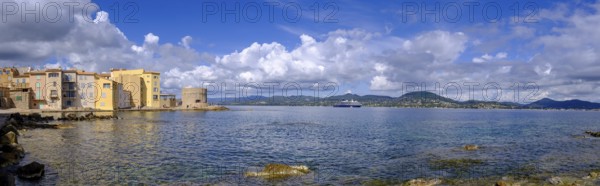 Old town, with remains of city walls, Saint Tropez, Var, French Riviera, Provence-Alpes-Cote
