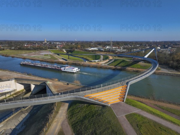 Castrop-Rauxel, North Rhine-Westphalia, Ruhr area, Germany - New construction of a bridge over the