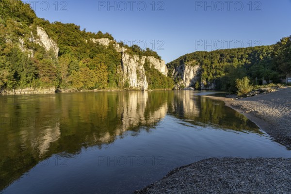 The Weltenburger Enge, Danube gorge near Weltenburg, Bavaria, Germany, Europe