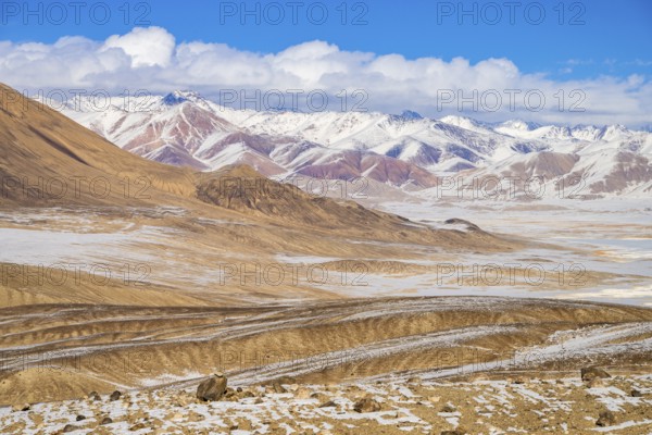 Winter landscape of the Pamir Plateau, Alichur, Gorno-Badakhshan Province, Tajikistan, Central