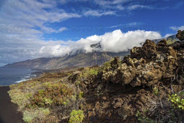 Landscape of the west coast of El Hierro, Canary Islands, Spain, Europe