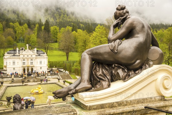 Linderhof Castle, Upper Bavaria, Bavaria, Germany, Europe