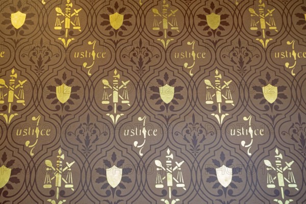 Springfield, Illinois, Wallpaper in the old Supreme Court chamber in the Illinois state capitol