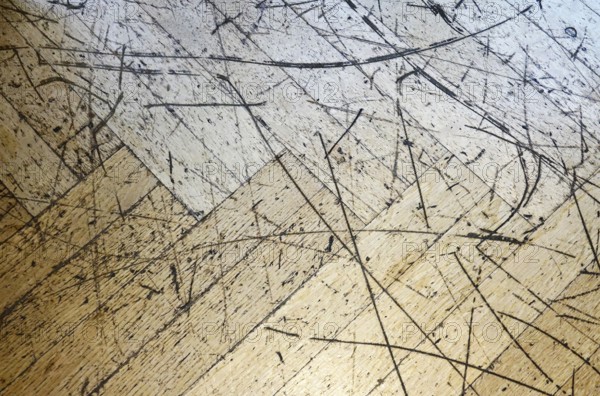 Damaged parquet, symbolic image for renovation needs, Germany, Europe