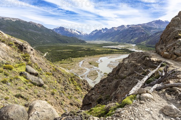 Rio de Las Vueltas, Laguna de los Tres Trail, Mount Fitz Roy, El Chaltén, Santa Cruz Province,