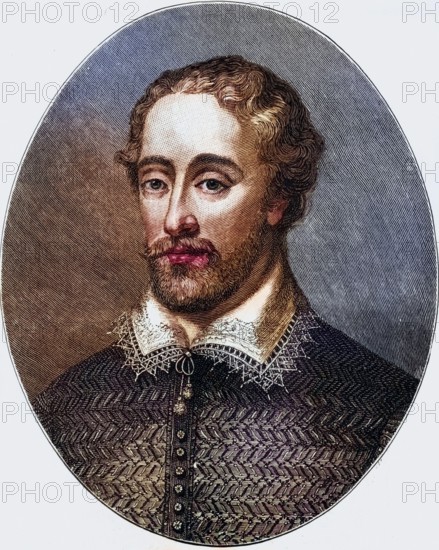 Edmund Spenser, c. 1552/3-1599, English poet. After a copper engraving by G. Virtue after the