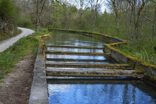 Swabian aqueduct over the Große Lauter in the Lauter valley between Unterwilzingen and Laufenmühle,