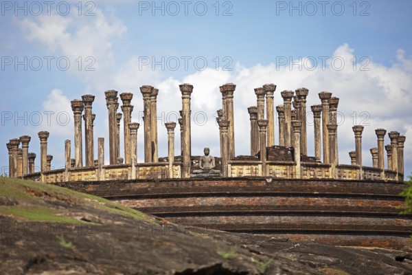 Mandalagiri Vihara or circular relic house, Medirigiriya, Central Province, Sri Lanka, Asia
