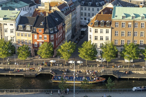 View of Holmens Canal from the tower of Christiansborg Castle Church, Copenhagen, Denmark, Europe