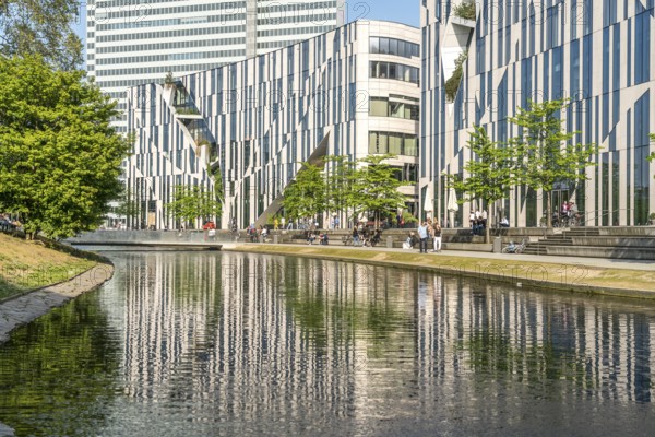 Modern architecture of the Kö-Bogen building complex, state capital Düsseldorf, North