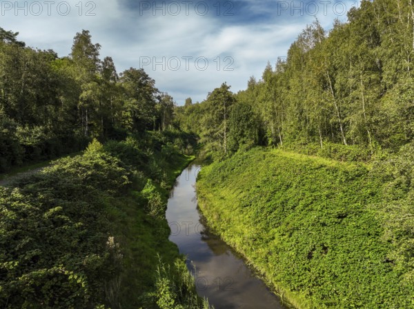Bottrop-Gladbeck, North Rhine-Westphalia, Germany, Renaturalised Boye, the tributary of the