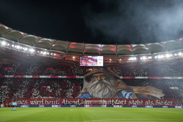 Choreo, choreography, Cannstatter Kurve fan campaign, VfB Stuttgart, Champions League, MHPArena,