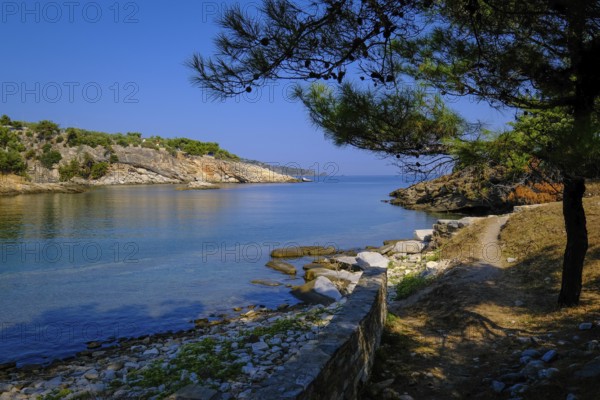 Aliki, Thassos, Greece - The marble peninsula of Aliki with its ancient ruins and bathing bays is a