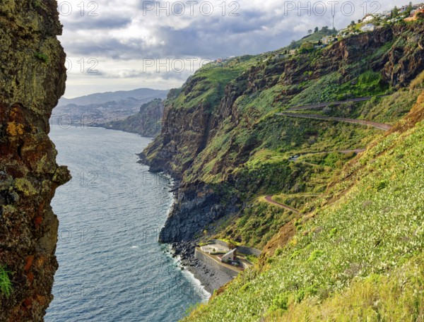 Ponta do Garajau viewpoint at the statue of Christ, Cristo Rei statue, cliffs, tourist attraction,