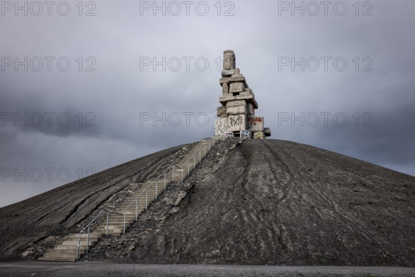 Gelsenkirchen, North Rhine-Westphalia, Germany - Rheinelbe slagheap with artwork Himmelstreppe made