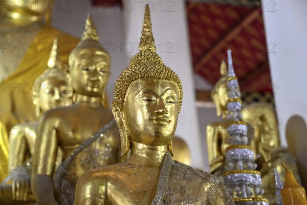 Buddha statues in Wat Arun, Temple of Dawn, Bangkok, Thailand, Asia