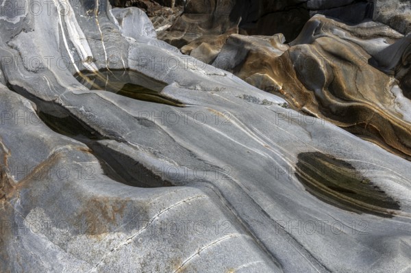 Rocks, rock structures, Verzasca River, near Lavertezzo, Verzasca Valley, Valle Verzasca, Canton