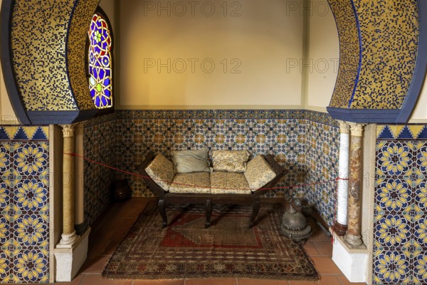 Arab House, Casa Araba, interior view, Scherrer Park, Parco Scherrer, Morcote, Lake Lugano, Lago di