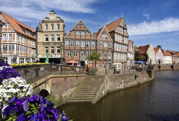 Stade, 25.05.2008, Old Town Stade, at the fish market, old harbour, Stade, Scjleswig-Holstein,