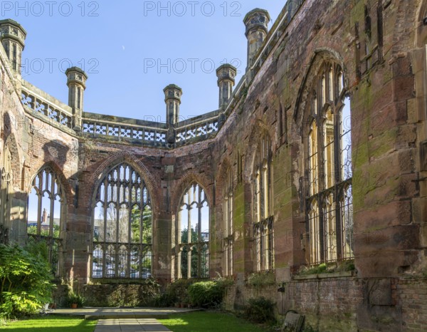 Church of Saint Luke, ruins of bombed out destroyed in World War Two 1941, Liverpool, England, UK