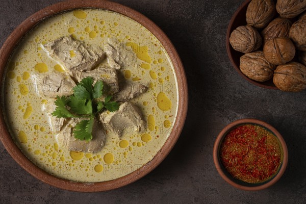 Satsivi, chicken in walnut sauce Baghe, cold dish, Georgian cuisine, homemade, no people