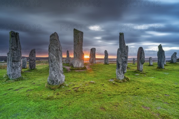 Callanish Standing Stones, sunrise, long exposure, Isle of Lewis, Outer Hebrides, Scotland, Great
