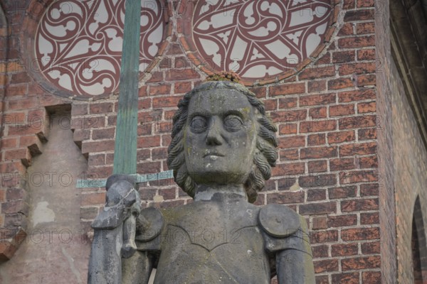 Roland Statue, Old Town Hall, Old Town Market, City of Brandenburg an der Havel, Brandenburg,