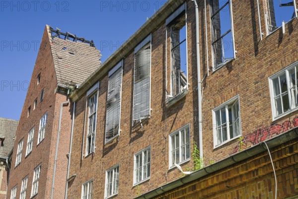 Fire damage, burnt-out side building, Old State Parliament, Brauhausberg, Potsdam, Brandenburg,