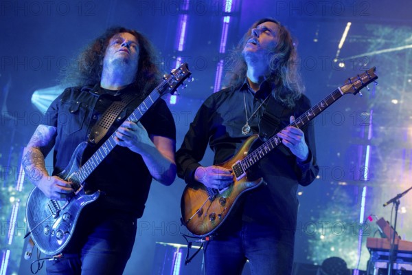 OPETH, rock band, Sweden, Fredrik Akesson and Mikael Akerfeldt, from left, WILL AND TESTAMENT -