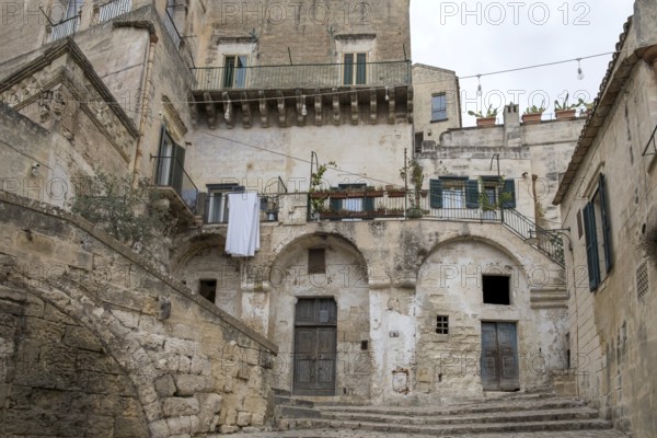 Old town, Sassi, Sassi di Matera cave settlements, UNESCO World Heritage Site, Matera, Basilicata,