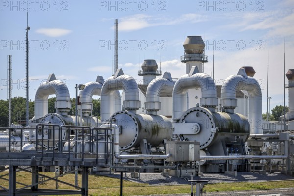 Werne, North Rhine-Westphalia, Germany, compressor stadium and pumping station for natural gas.