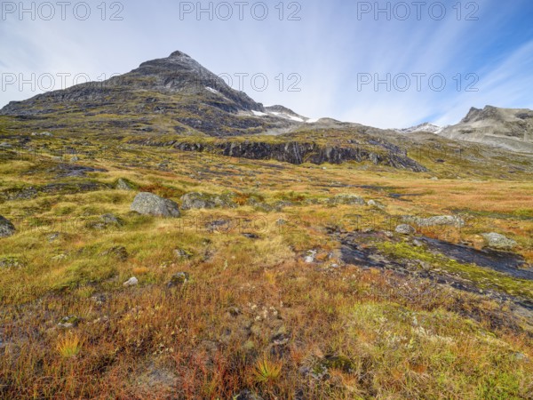 In Valldalen valley, Reinheimen National Park, mountains, autumn, Møre og Romsdal, Norway, Europe
