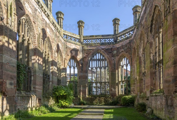 Church of Saint Luke, ruins of bombed out destroyed in World War Two 1941, Liverpool, England, UK