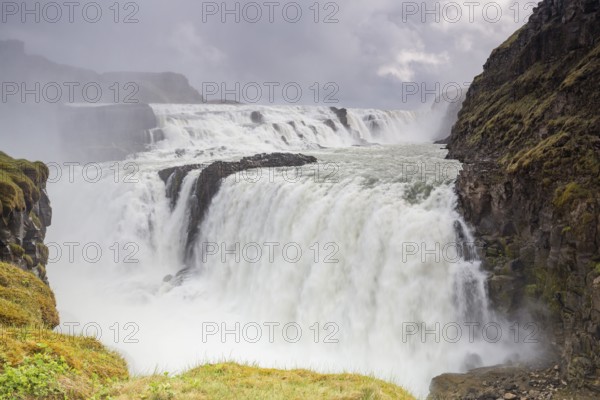 Gullfoss waterfall. A waterfall located in the canyon of the Hvítá river in southwest Iceland